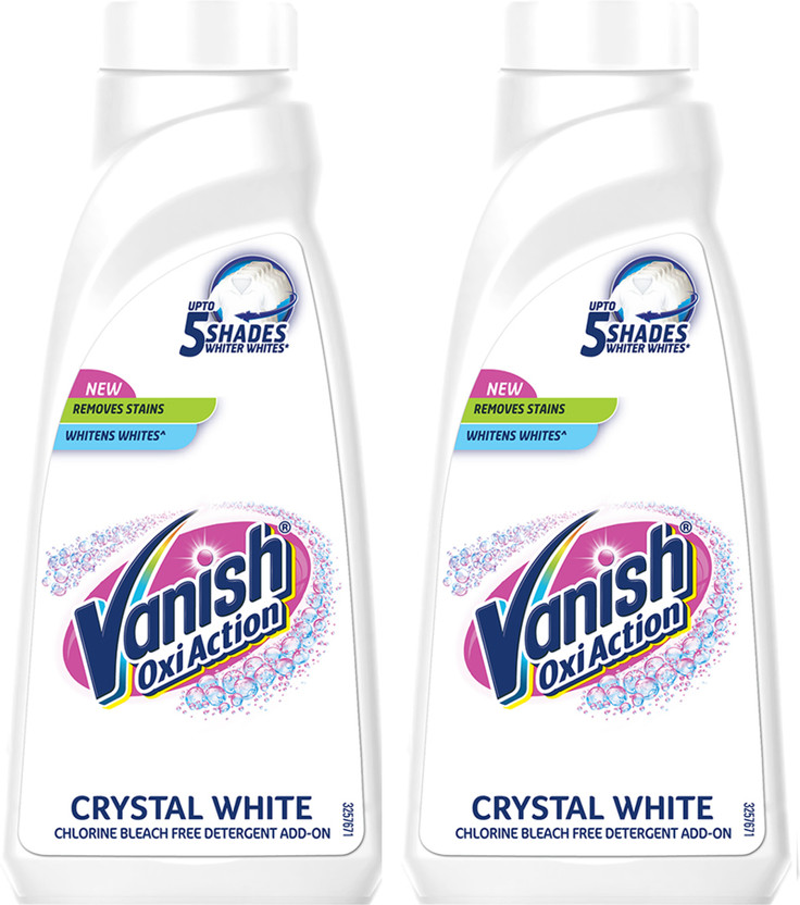 Vanish White Chlorine Bleach Free Detergent Liquid (2 x 800ml) Stain Remover(1600 ml)