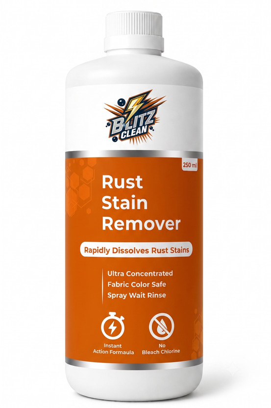 BLITZ BLITZ CLEAN Rust Stain Remover for Clothes, Quick and Easy, Kapde Se Jang Ke Daag Nikale Stain Remover(250 ml) - Flipkart Deal