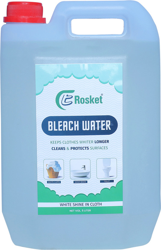 EROSKET Bleach Water – Ultimate Cleaning Solution | Tough Stain Remover & Odor Control Stain Remover(5 L)