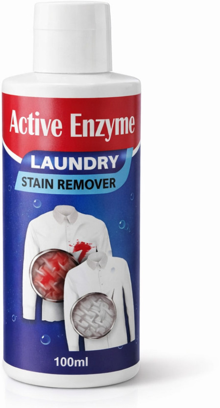 A D SOLANKI Active Enzyme Laundry Stain Remover Liquid for Tough Stains on Clothes – 100 ml Stain Remover(100 ml)