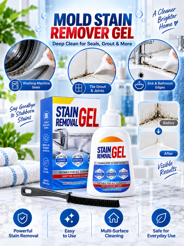 SHNMN Washing fridge Machine Mold Stain Remover Gel for Seals Grout Bathroom Cleaning Stain Remover(200 ml)