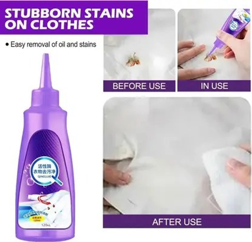bilhana Stain Remover, Active Enzyme Laundry Stain Remover Purple Bottle, Stain Remover(250 ml)