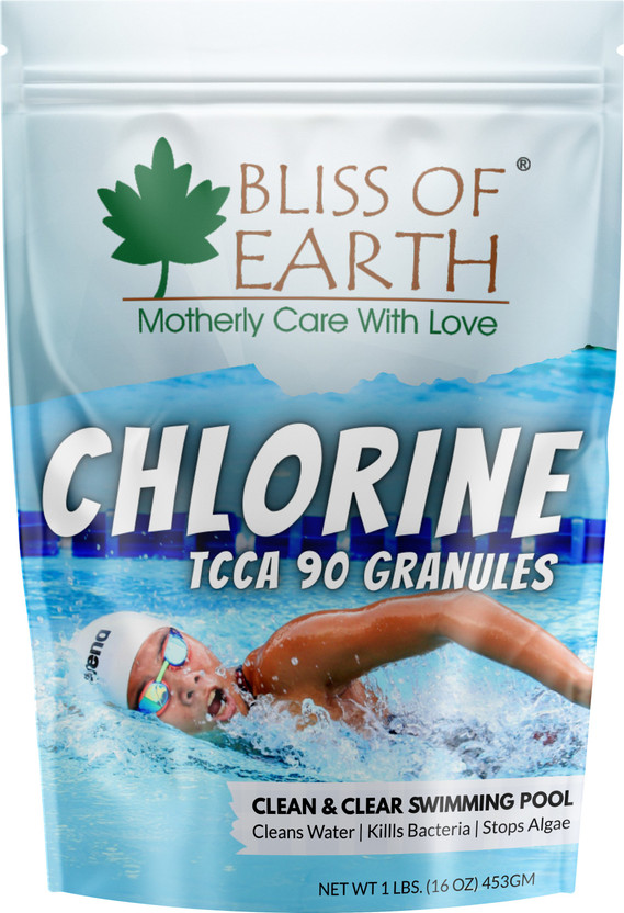 Bliss Bliss of Earth Japanese Chlorine Powder For Pool, Clean & Clear Swimming Pool, Kills Bacteria Stain Remover(453 g) - Flipkart Deal