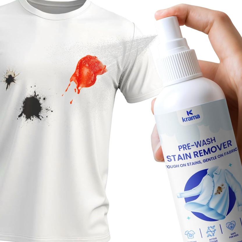 krama Instant Stain Remover for Clothes,Remove Food, Ink, Oil, Rust Stains (100ML) Stain Remover(100 ml)