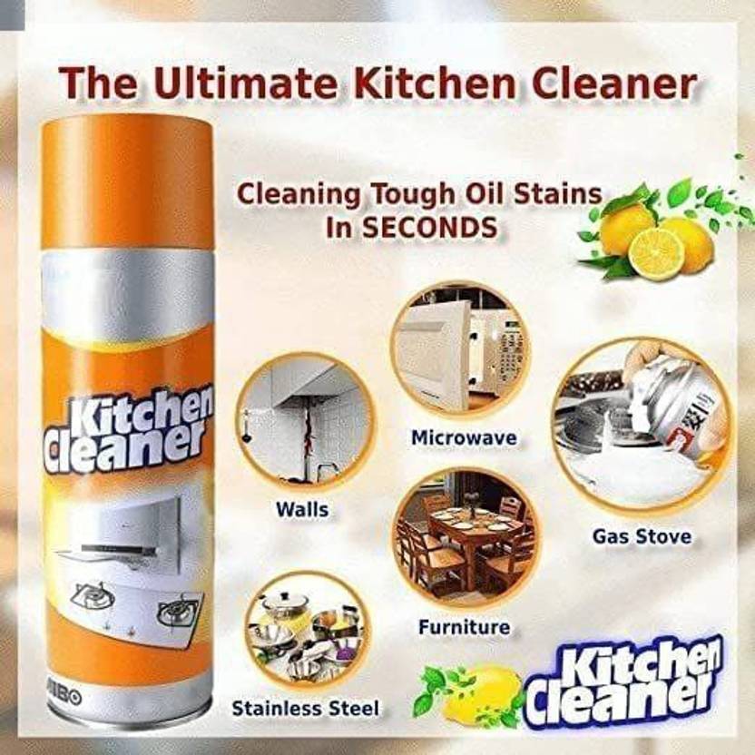Parulenter Kitchen Oil Grease Foam Cleaner Spray, Oil & Stain Grill