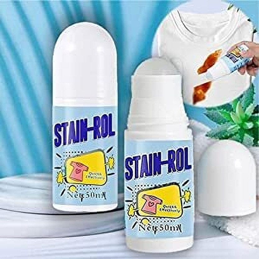 Budwill ™ White Cotton Clothes Stain Remover Roll Bead Design, Stain Remover Stain Remover(50 ml)