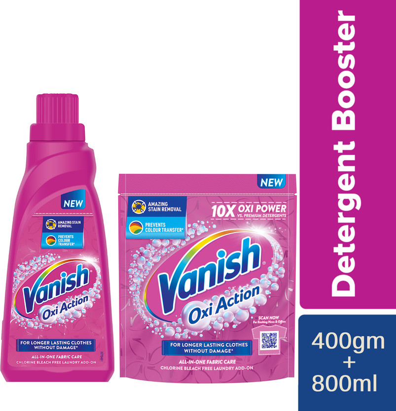 Vanish All in One Liquid & Powder Detergent Booster Stain Remover(1200 ml)