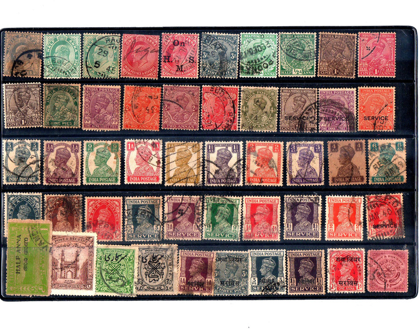 GOLD MINT Pre 1947 British India & states Old Antique Rare stamps set of 50 Different Lot Stamps(50 Stamps)