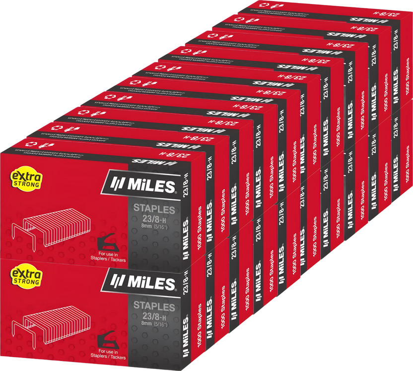 Miles PIN 23-8-H STICK Stapler pins(Set of 20, Silver)