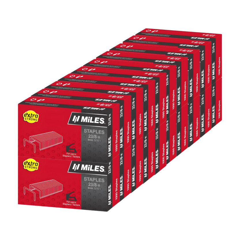 Miles PIN 23-8-H STICK Stapler pins(Set of 20, Silver)