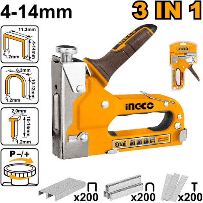 INGCO HSG1405 3 In 1 staple gun NA  Stapler