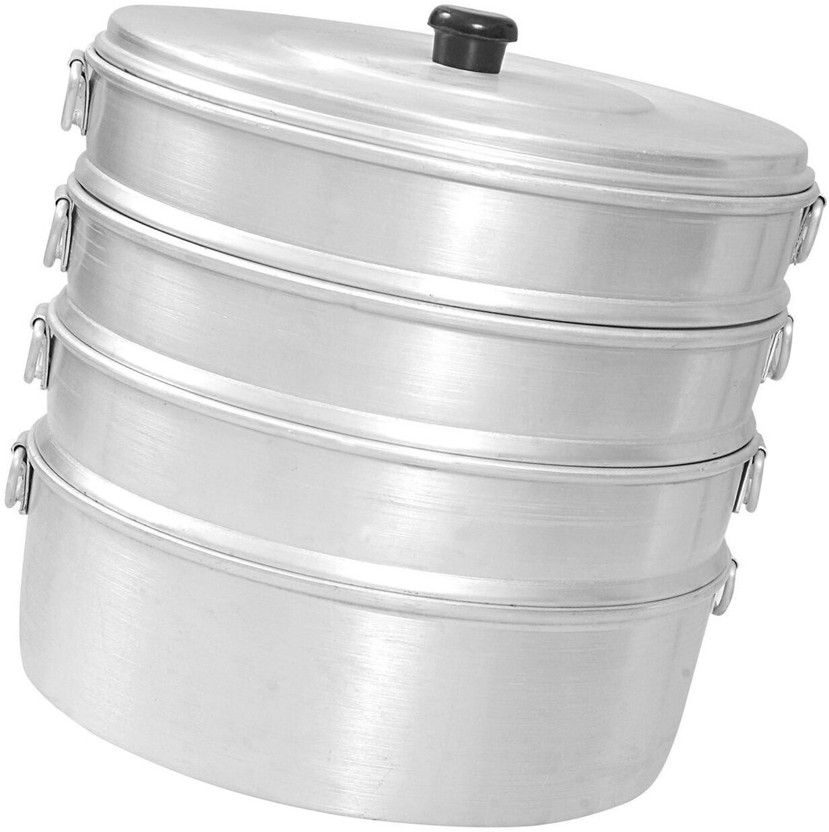 VPSK Momos steamer No 12 (170) pcs are Baked At One time,used for Hotel & Restaurant) Aluminium Steamer(4.75 L)