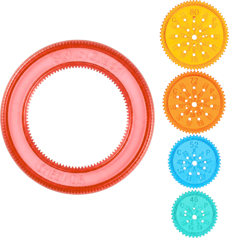 PIXCEL PIXCEL SAT-03 Kids Design Ruler Spirograph Stencil(Pack of 5, Geometric, Spirograph Design Ruler, Fun Drawing Tool for Kids & Students) - Flipkart Deal