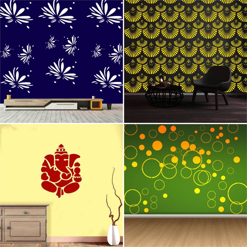 ARandNJ Painting Wall Stencils (Size 16 X 24 Inch) PATTERN