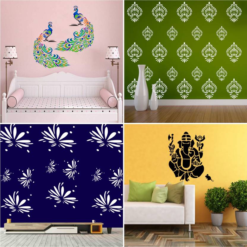 ARandNJ Painting Wall Stencils (Size 16 X 24 Inch) PATTERN "Classy