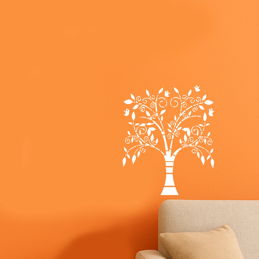 ARandNJ Painting for Wall Stencil (16X24 Inch) “stylized decorative tree” DIY Reusable Stencil Design Suitable for Home & Office 50108 (Pack of 2) Bedroom, Living Room, Studio, Entrance & Office Decoration Modern Print Wall Stencil(Pack of 1, Wall Stencil)
