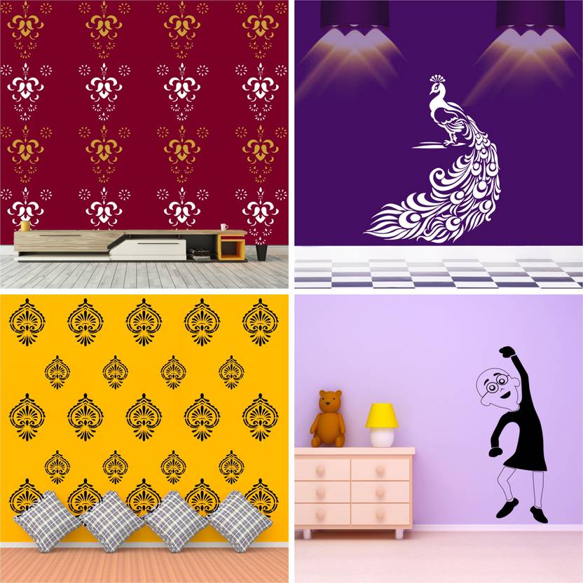 ARandNJ Painting Wall Stencils (Size 16 X 24 Inch) PATTERN