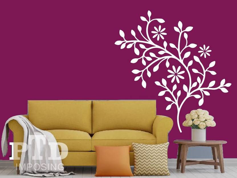 PTD imposing Large Size Floral wall painting stencils for home