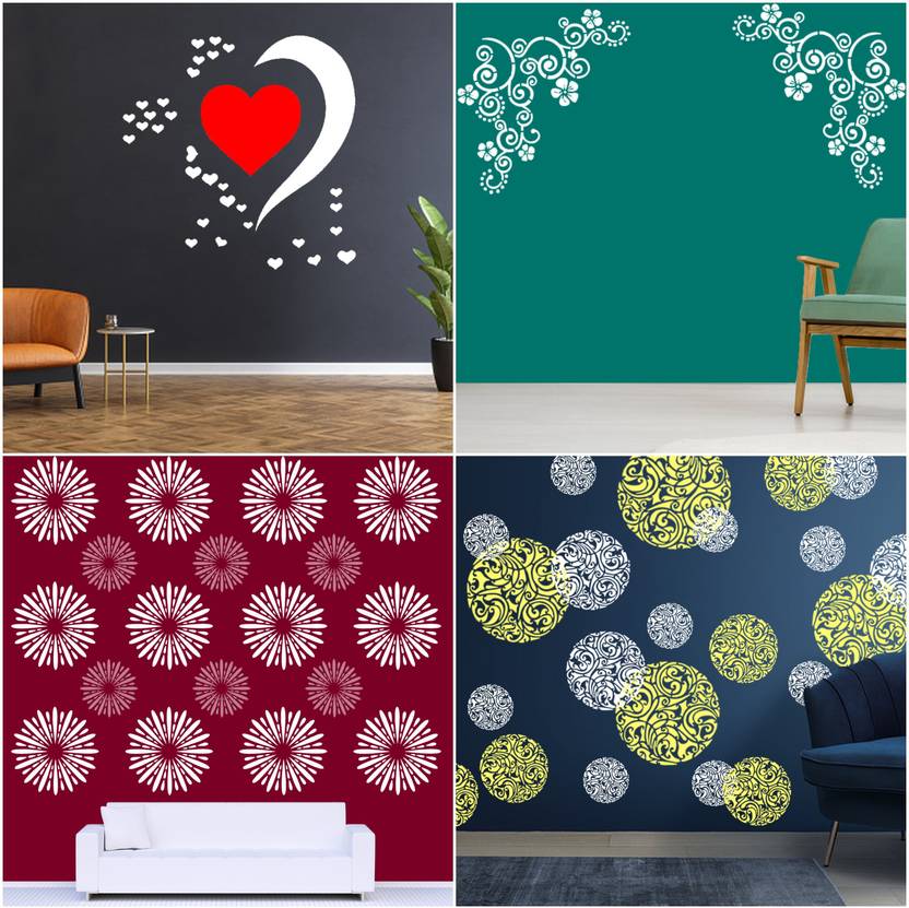 ARandNJ Painting Wall Stencils (Size 16 X 24 Inch) PATTERN "Love