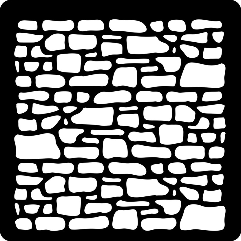 Kachi Pencil Stone Wall Brick Pattern Design Craft Stencil for Painting Art Big Size 12x12 in ch Reusable Stencil for Painting, Fabric, Glass, Wall Painting, and Craft Painti ng, 1639, Art & Craft Painting Stencil(Pack of 1, Stone Wall Brick Pattern Design Craft Stencil for Painting Art)