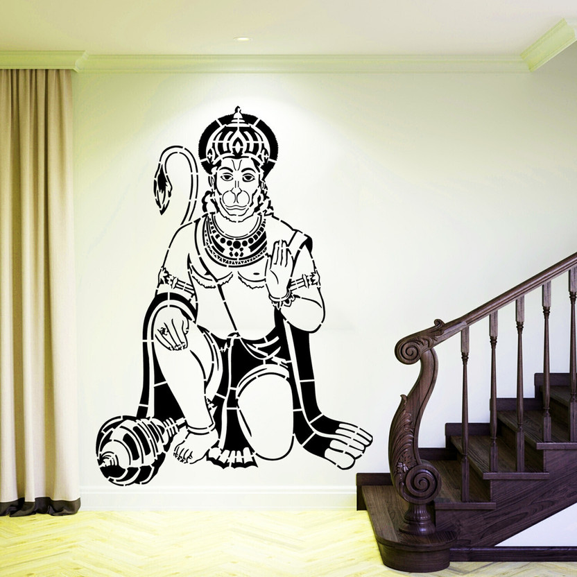 ARandNJ stencil design (Size :- 24 X 40 Inch) stencil design for wall PATTERN- Hanuman Ji Design Suitable For Home Wall Decor Stencil(Pack of 1, Wall Stencil)
