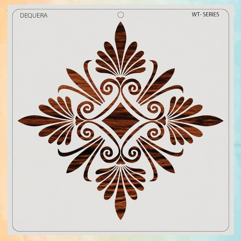 DEQUERA DEQUERA Floral Design Stencils for Craft- Reusable DIY Stencils for WT-12X12-001 Painting on Canvas, Fabric, Cloth, Paper, Glass and Wall, Size-12 x 12 inch Stencil(Pack of 1, Abstract) - Flipkart Deal