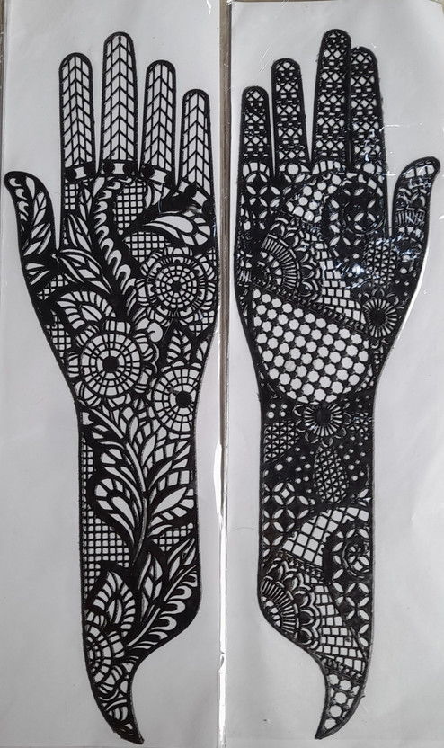 Joy junction Enterprises Mehandi 3D stencil, get random designs (every pack has different design) MS3D Pictorial Stencil(Pack of 2, Pictorial)