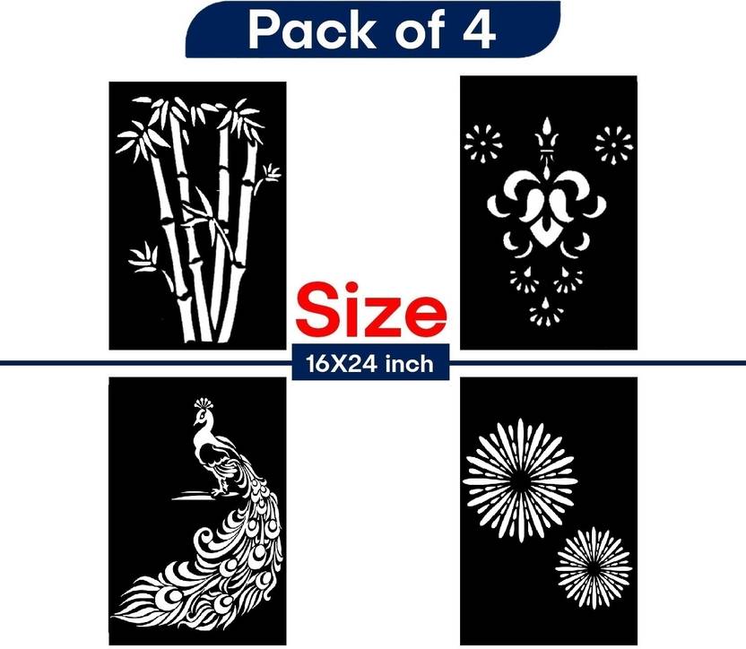 Jazzika Painting Wall Stencils (Size16X24) PATTERN "Bamboo Art