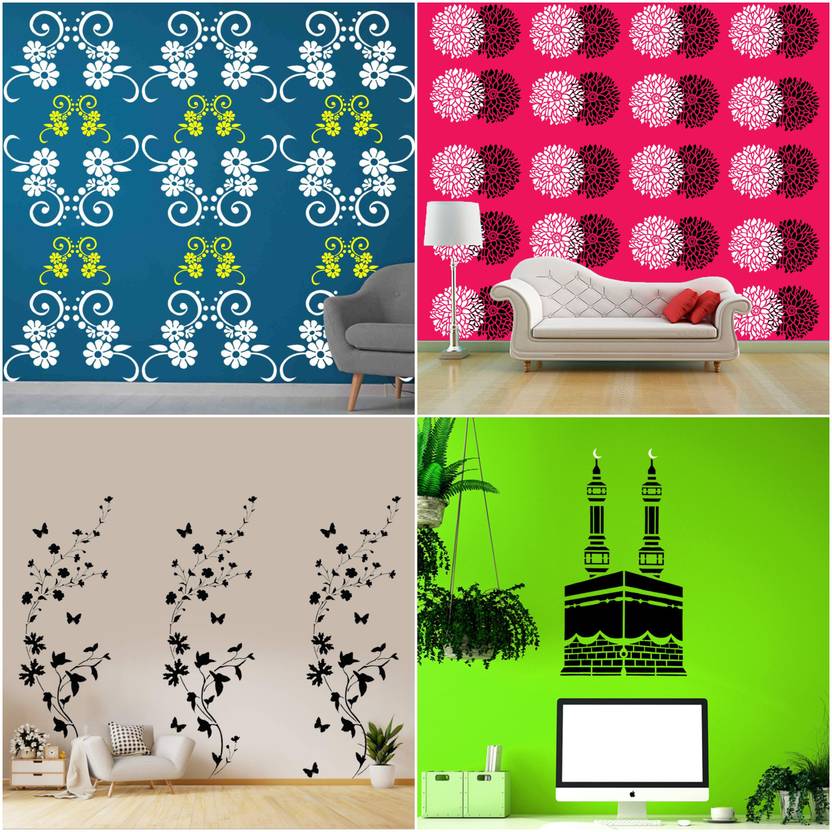 ARandNJ Painting Wall Stencils (Size 16 X 24 Inch) PATTERN "Trenchy