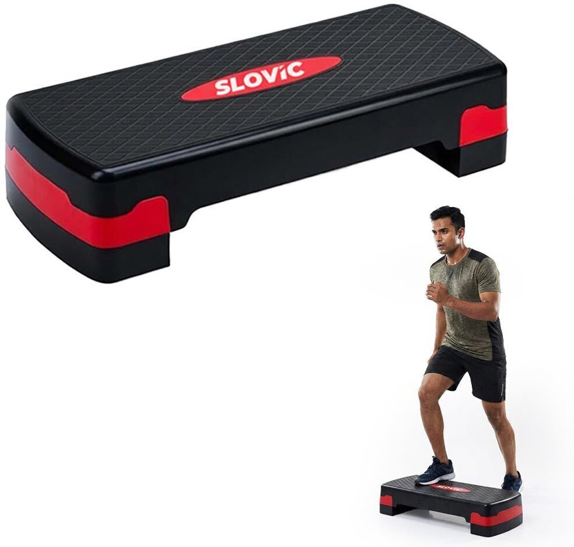 SLOVIC Adjustable Stepper for Exercise | High Grade PP Material | Aerobic Stepper Stepper(Red)