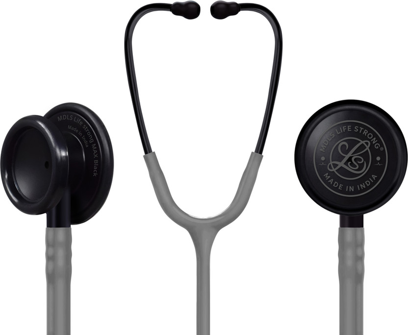 MDLS Life strong Black Max Stethoscope, Lightweight Aluminum Stethoscope for Doctors Nurses, Medical Students, Nurse Acoustic Stethoscope(Grey)