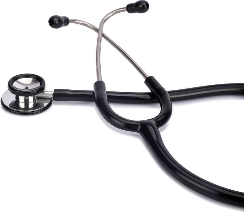 Make Life Easy Stethoscope For Doctor And Students Medical Real Stethoscope For Doctors. Healthcare Stethoscope(Black-Silver)