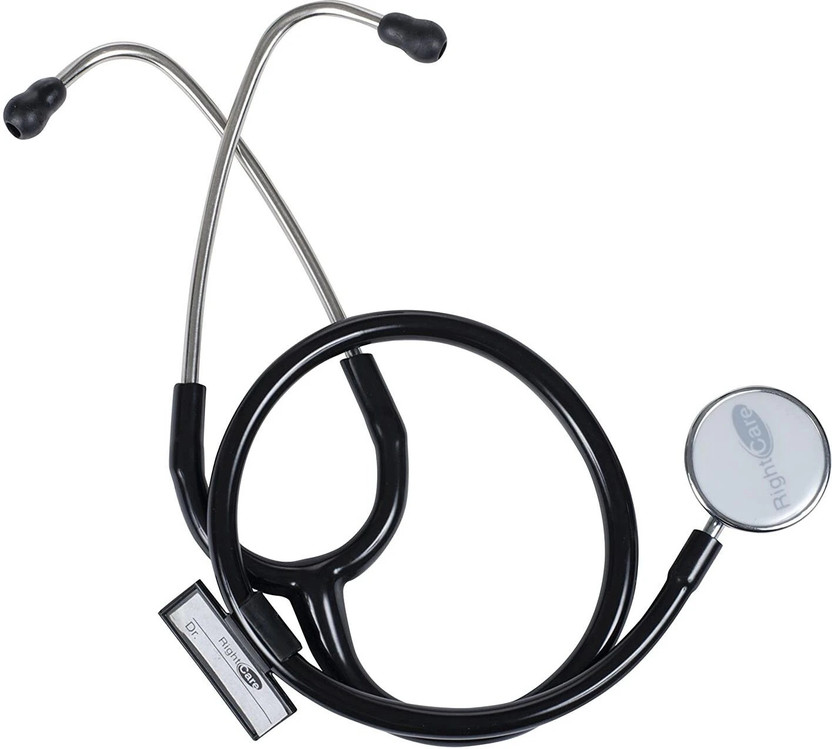 RightCare Doctor Stethoscope Acoustic Stethoscope(Black)