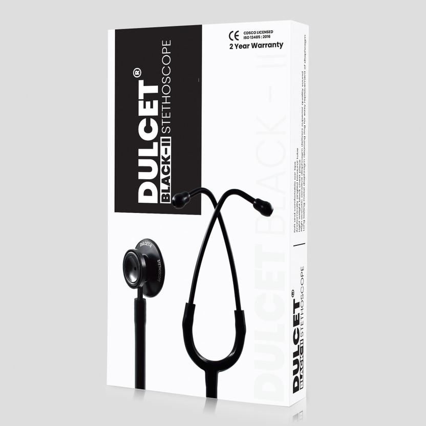 IS IndoSurgicals Dulcet Black-II Stethoscope for Doctors Stethoscope(Black)