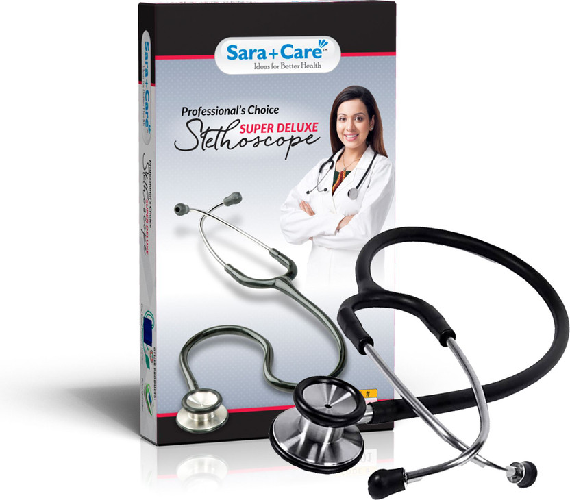 Sara+Care Deluxe For Medical Students and Doctors Choice Acoustic Stethoscope Stethoscope(Black Tone)