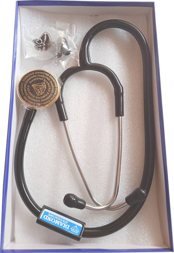 ss sargical co DIAMOND Stethoscope Golden Ring Chest piece With Tubing Acoustic Stethoscope