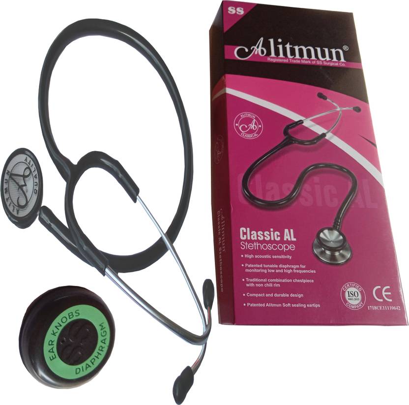 ss sargical co Altimun Classic Black Tube Manual Stethoscope for