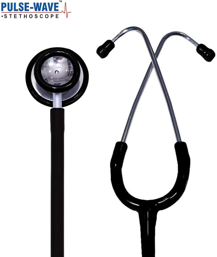Pulse Wave Mark -1 stethoscope Dual Head Latex Free Stethoscope single tube stethoscope Mark -1 Dual Head stethoscope Stethoscope(Black)