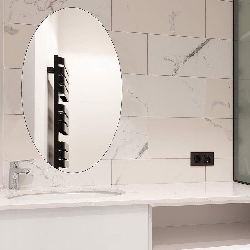 UNIQUEZONE 20 cm Non-Glass Mirror Wallpaper for Home Decor Wall Mirror Sticker Self Adhesive Sticker(Pack of 1)