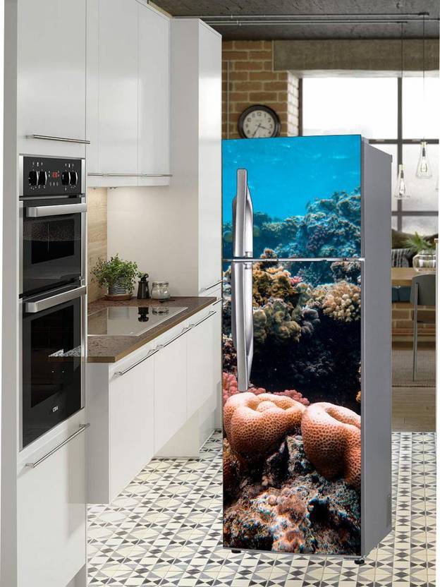 Extra Large Double Door Fridge Sticker Peel & Stick, Removable, Easy to