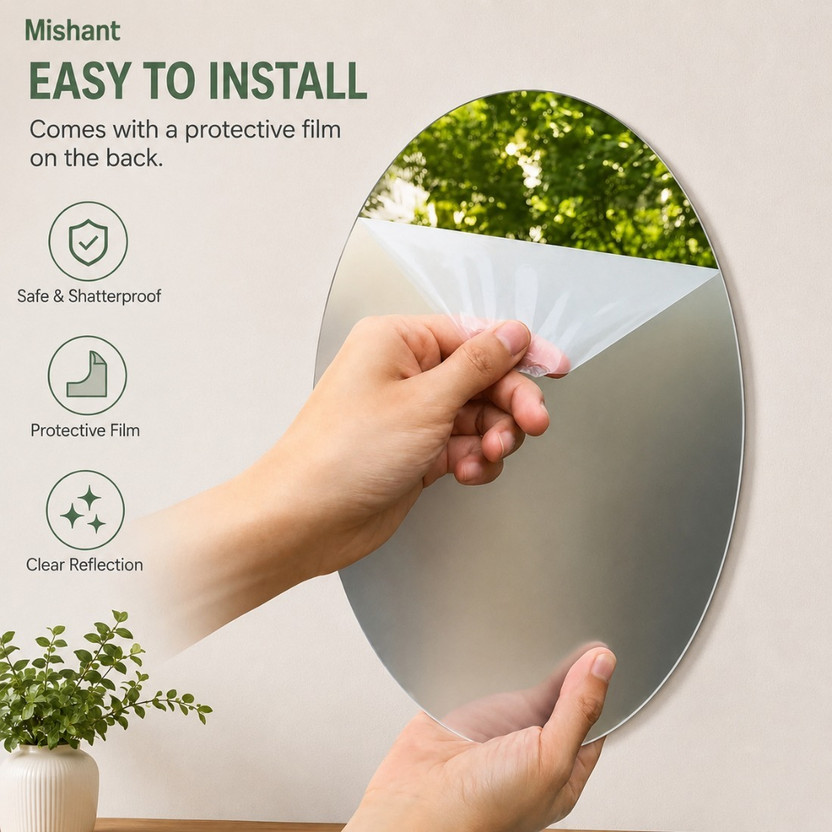 mishant mishant 30 inch Acrylic Mirror Sticker Non-Reusable Sticker(Pack of 1) - Flipkart Deal