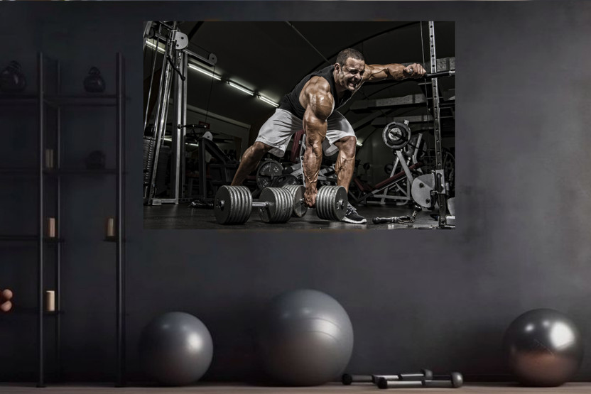 Tam tam 24 inch Poster Motivation Bodybuilder Poster For GYM Home Wall Decor (Size 24x18 inch) Self Adhesive Sticker(Pack of 1)