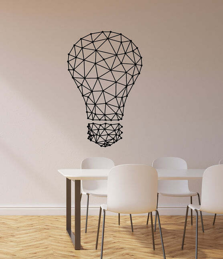 Xskin 27 cm Lightbulb Idea Self Adhesive Sticker(Pack of 1)