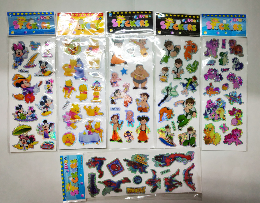 good stic 4 cm Stickers for craft set of 6 Non-Reusable Sticker(Pack of 6)
