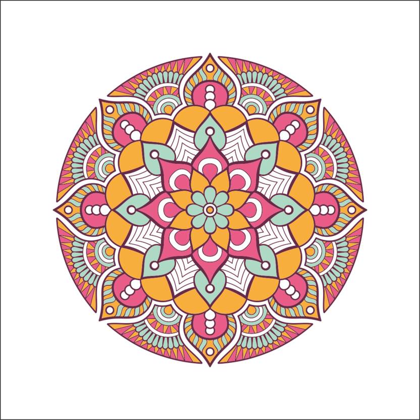 Impression,wall 1 cm Rangoli wall Sticker Self Adhesive Sticker Price