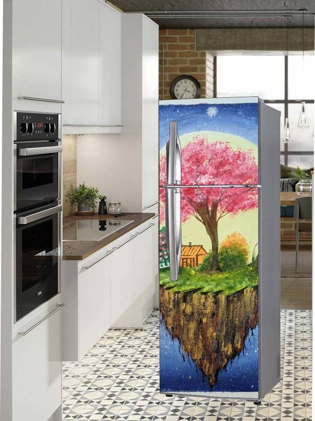 Extra Large Double Door Fridge Sticker Peel & Stick, Removable, Easy to