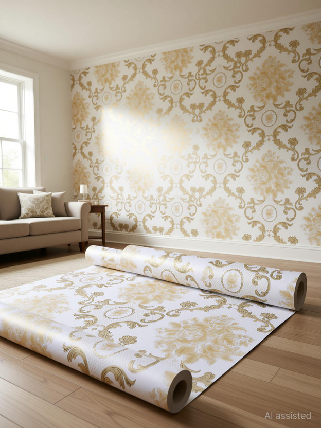 NuWallpaper 1000 cm 3D Self Adhesive Peel & Stick Wallpapers for Bedroom, living Room, Home Self Adhesive Sticker(Pack of 1)