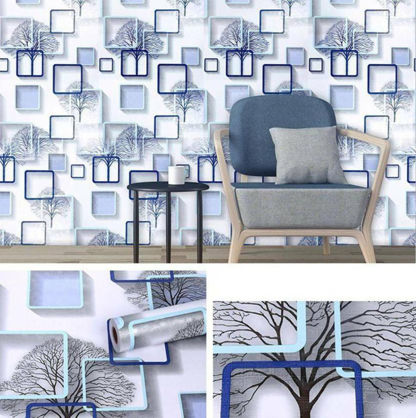 Flipkart SmartBuy 1000 cm Wall Stickers Wallpaper Happy Winter Trees and Frames Home DIY Self Adhesive Self Adhesive Sticker(Pack of 1)