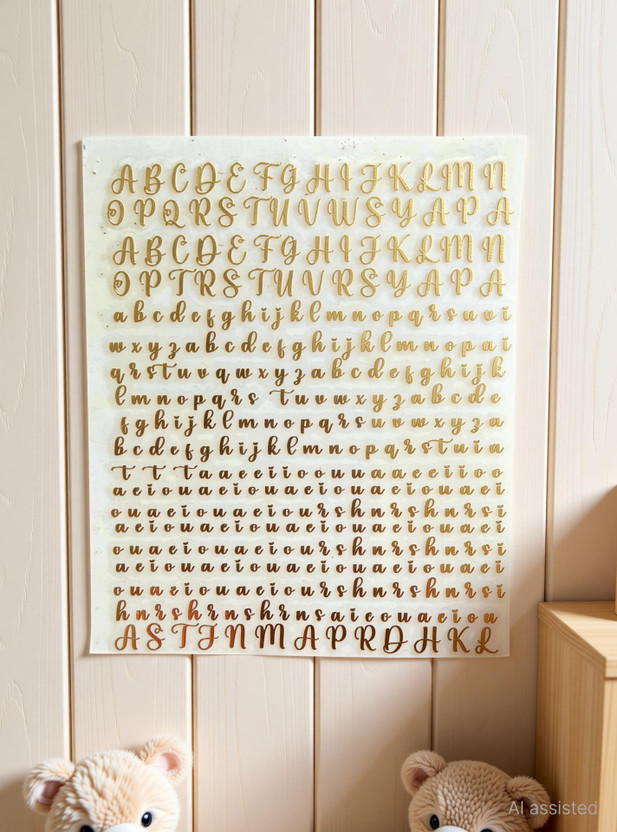 Joy Joy Art 15 cm A6 Alphabet Keychain Metal Premium Golden Color Resin Art & DIY Craft Self Adhesive Sticker(Pack of 1) - Flipkart Deal