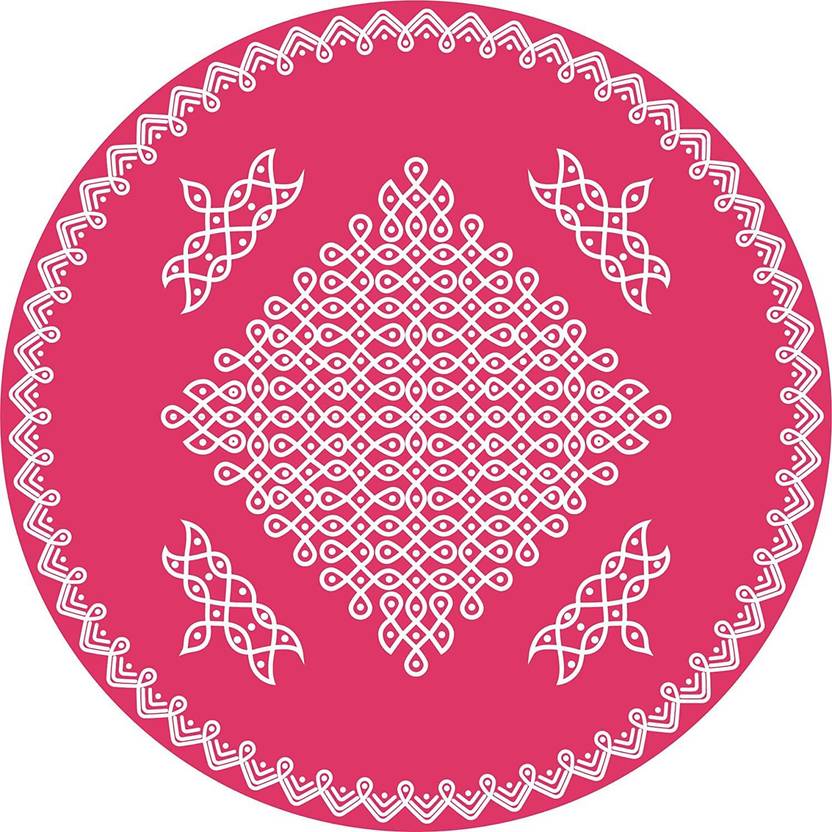 WorldAngle Traditional Padi Kolam South Indian Cultural Vinyl Self